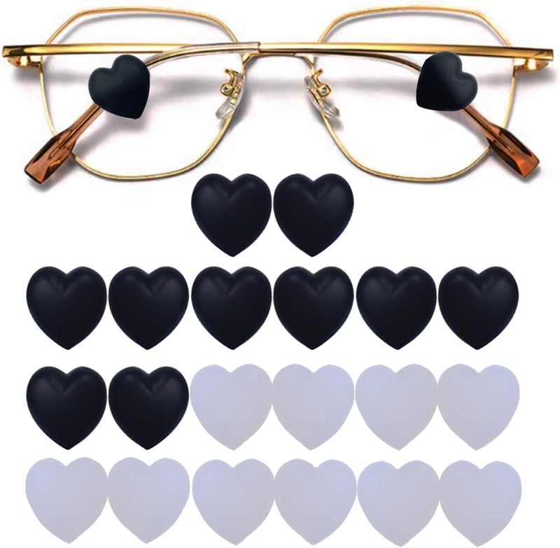 KECHIO Eyeglasses Ear Grip Heart-Shaped Silicone Retainers Soft Ear Hooks Anti-Slip Holder Eyeglasses Stopper - Image 1